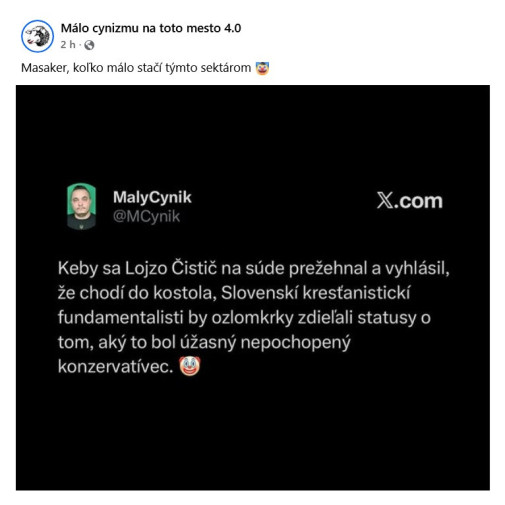 lokalni krestanisti, naserte si :o) navzajom